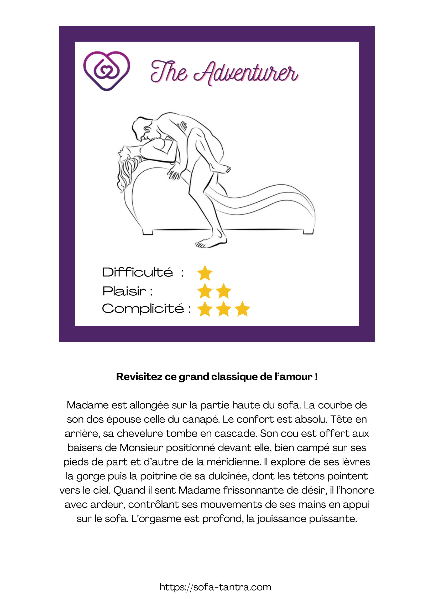 Illustration de la position L'Aventurière