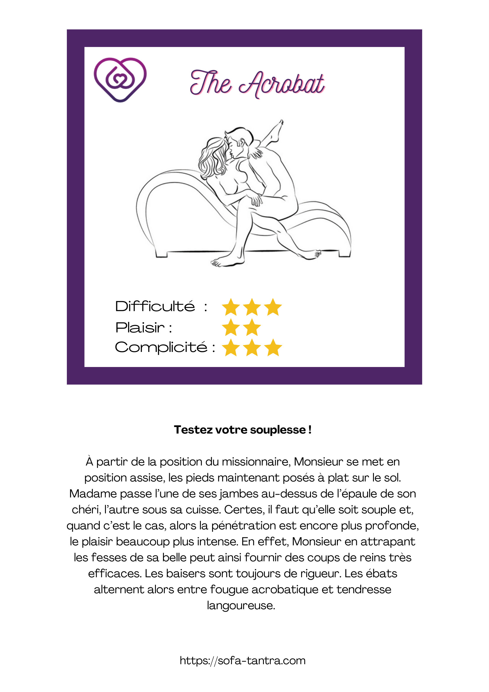 Illustration de la position L'Acrobate