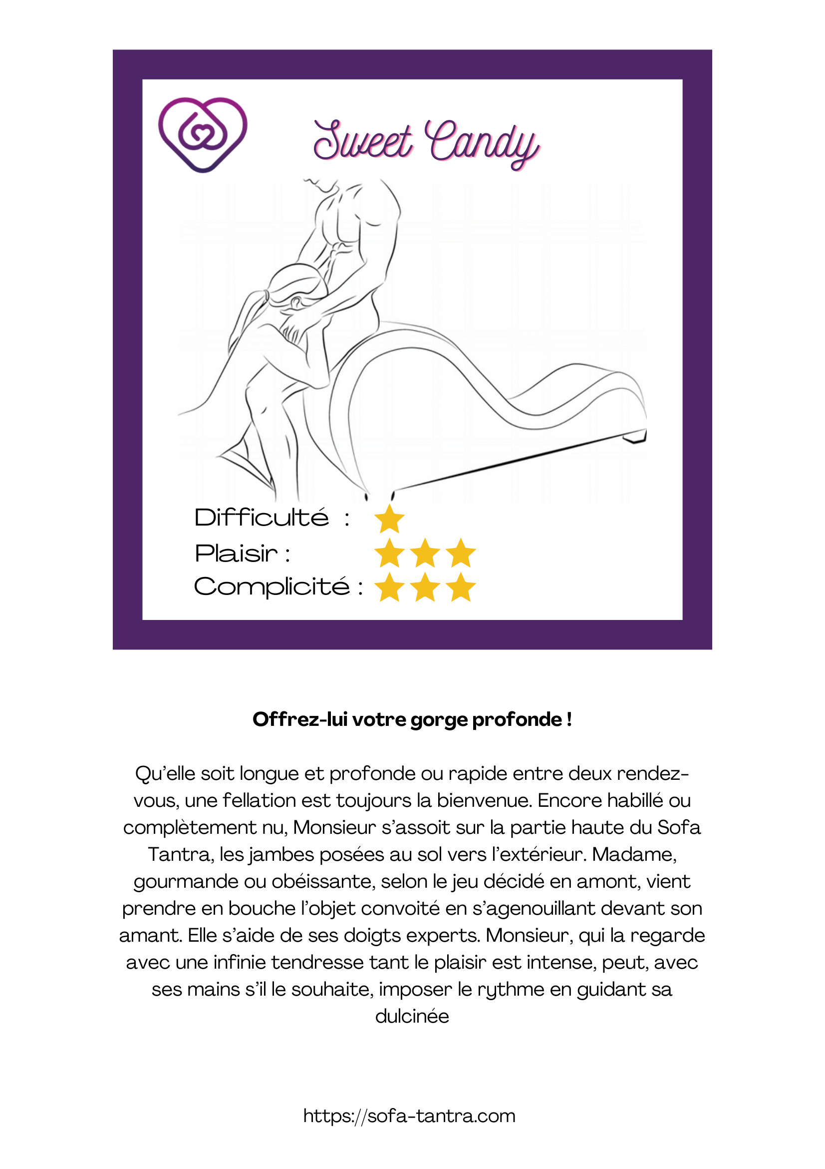 Illustration de la position Douceur Sucrée
