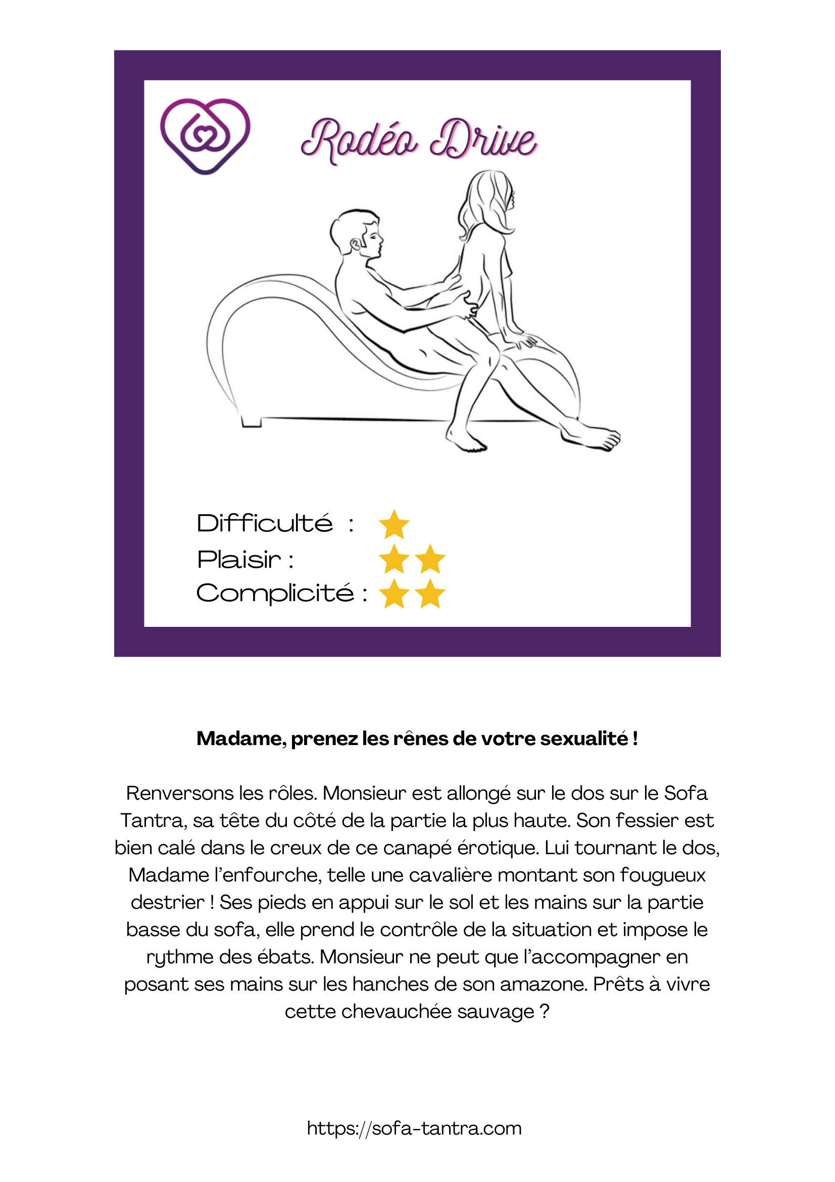 Illustration de la position Rodéo