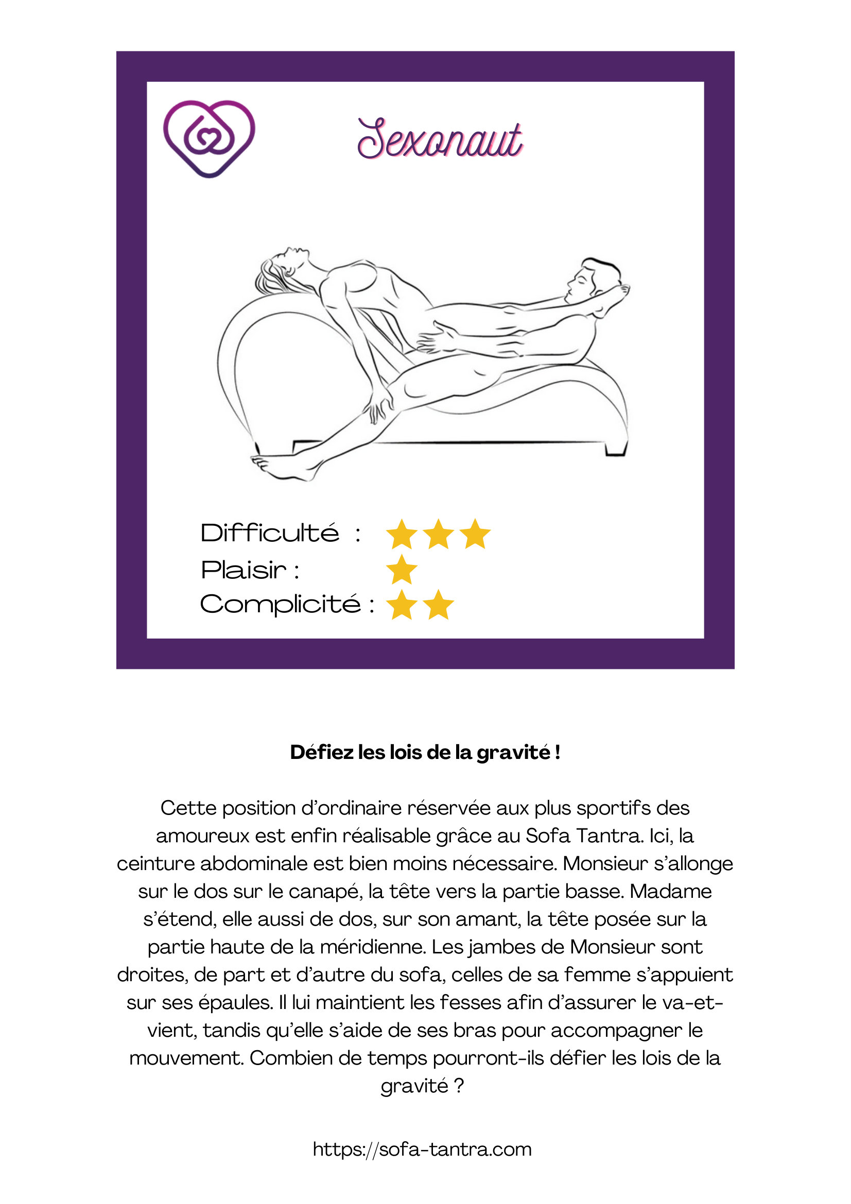Illustration de la position Sexonaute